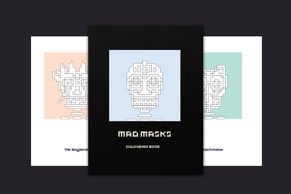 Mad Mask Colouring Book